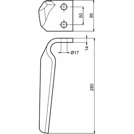 Dente SX adattabile SICMA, MASCHIO riferimento originale 38100223