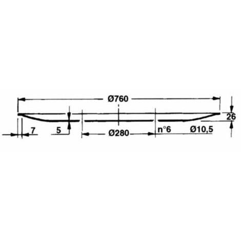 Disco folle  760mm a 6 fori adattabile AMA