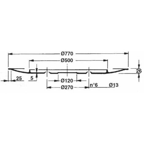 Disco folle  770mm adattabile FORT rif. F8-G1014