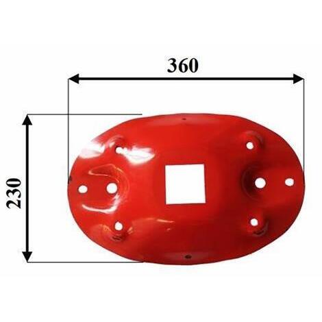 Disco ovale adattabile Lely rif. 4.1225.1489.0. Lunghezza 360mm, larghezza 230mm