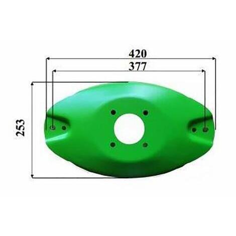 Disco ovale adattabile Krone rif. 2535302. Lunghezza 420mm, larghezza 253mm