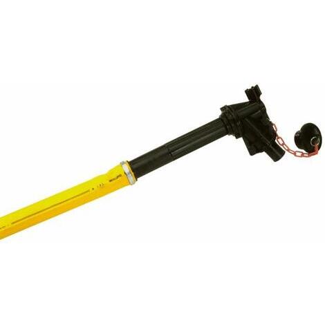 Eiettore a manichetta, anti inquinante ad alte prestazioni per il riempimento delle cisterne, con innesto diametro 40 mm e ugello rosso. Completo di innesto e giunto portagomma  10 mm in ottone. pressione massima d'esercizio 20 bar. Lunghezza 650 mm.