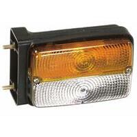 Fanale anteriore SX 2 luci: direzione e posizione 120x80mm con attacco laterale, IP55, lampadine non incluse, Omologazione ECE