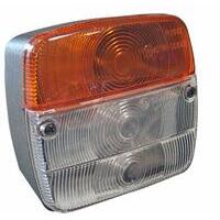 Fanale direzione-posizione dx/sx 108x103mm, interasse di fissaggio 45/55mm fori Ø 5 mm, lampadine non incluse