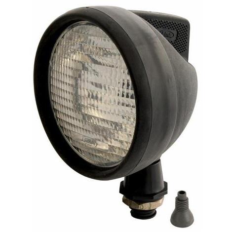 Faro da lavoro alogeno  118 mm orientabile con interruttore, ABS e vetro, cavo in uscita, visuale ad ampio raggio, lampadina non inclusa