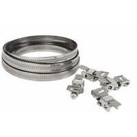 Fascetta rotolo banda 9 5mt+ 8 ganci W2-inox Aisi 430