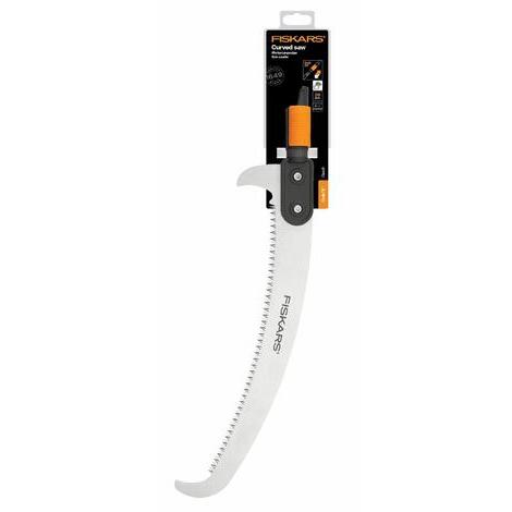 Fiskars Seghetto Curvo per Manico telescopico, Testa d'attrezzo, Lunghezza: 55 cm, Lama in Acciaio temprato, Nero/Arancione, QuikFit, 1000691
