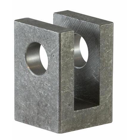 Forcella forata a saldare, diametro foro 16, materiale C20 - UNI 7874