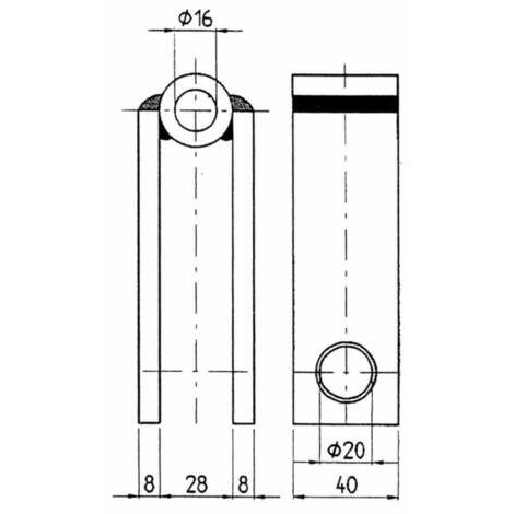 Forcella per bracci sollevamento adattabile kit Iseki