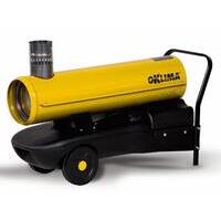 Generatore con bruciatore automatico gasolio , potenza 23,4 Kw/h Accensione per collegamento a termostato umidostato o timer. Termostato di sicurezza Controllo elettronico di fiamma .Serbatoio 42lt Consumo 1,85Kg/h Ventilatore con portata aria 550m3/h. Pe