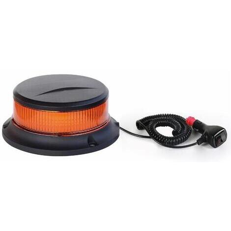 Girofaro a led 12-24V con base in alluminio e magnetica, 7 modalit luminose selezionabili
