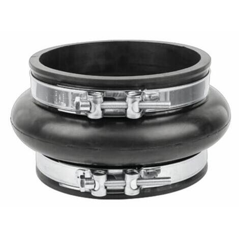 Giunto antivibrante in gomma  200mm con fascette in inox.