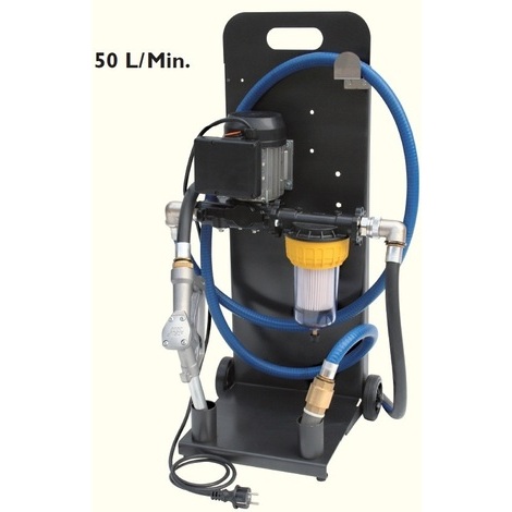 ELETTROPOMPA DIESEL  220V COMPLETA DI CARRELLO 50LIT/MIN 