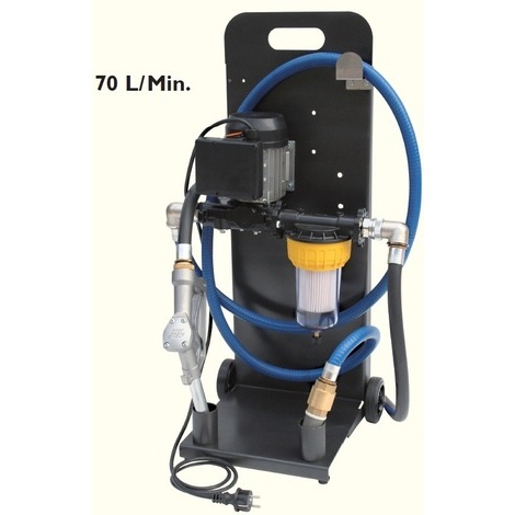 ELETTROPOMPA DIESEL  220V COMPLETA DI CARRELLO 70LIT/MIN 