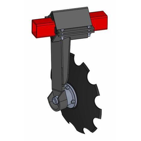 Gruppo mozzo completo per erpice a dischi indipendenti da 460 e 510 tubolare 80x80 con mozzo skf