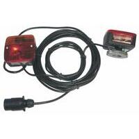 Kit luci magnetico 12V con cablaggio 7,5m/2,5m con fanali posteriori e spina 7 poli, cavo 5 poli