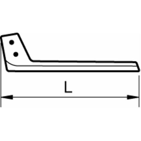 Lama per scavabietole L = 300mm,  fori = 12,5mm, adattabile a macchine Holmer.
