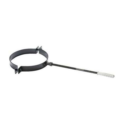 Collare  reggitubo  pellet  nero  opaco  save - Cm  12  +  tassello