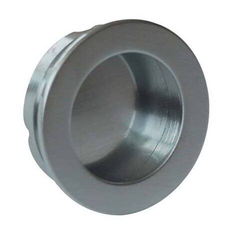 Maniglia  incasso  tonda  cottali - Mm  30x12  ottone  cromo  satinato