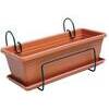 Cassetta  +  sottocassetta  iris  +  balconiera  ics - Pp  terracotta  cm  60x20  h.cm  16