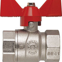 Valvola  sfera  normale  ff  farfalla  perfecta  fiv - Ottone  nichelato  1