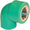 Gomito  ppr  a  saldare  90  filetto  femmina - Verde/ottone  mm  25x3/4f