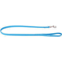 Guinzaglio glamour 12mmx122cm blu in pelle