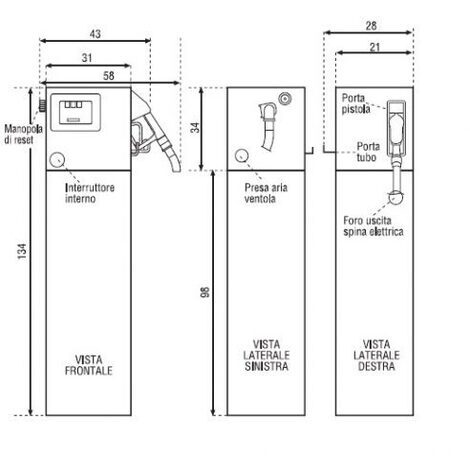 BASE IN LAMIERA ISPEZIONABILE PER DIESEL BOX 80lT/MIN