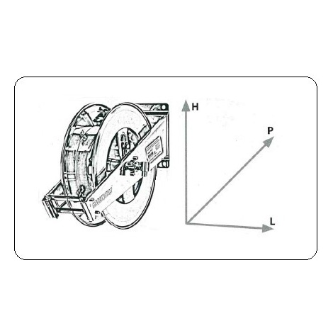 AVVOLGITUBO MANUALE GASOLIO CON 10mt TUBO GOMMA d.I.25mm