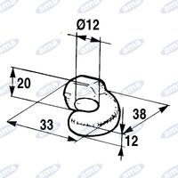 Riscontro per chiusura registrabile stampato, per Art. Ama 00641 e 04620.