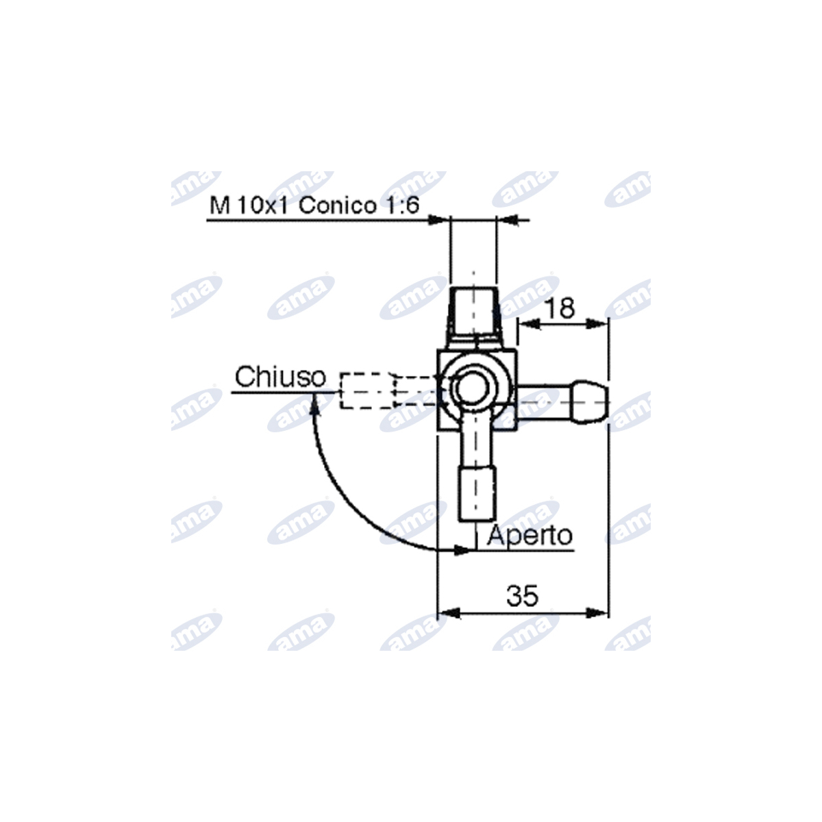 Rubinetto Serbatoio In Metallo Con Vaschetta Per Motore ACME Benzin Con Filtro - Foto 8