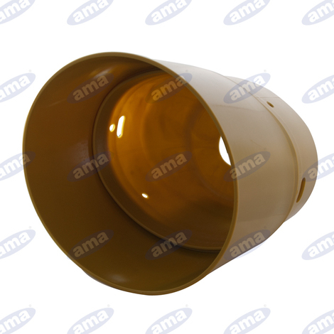 Controcuffia ovale in plastica rigida con fascia lunga, � 285 lunghezza 260 mm.
