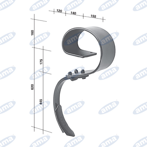 Molla Titan con vomere 65x8