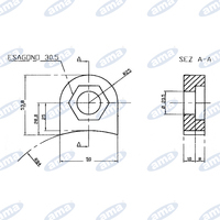 Supporto mazza per trincia con esagono Ø 20,5