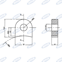 Supporto mazza per trincia Ø20,5 senza esagono