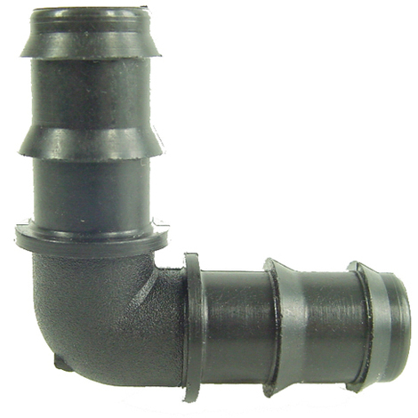 1 pz - gomito 90 gradi - d. 16 x 16 mm - raccordo portagomma irrigazione