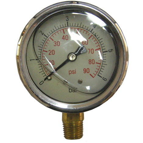 0 - 40 bar - 1/4? - diam. 63 mm - manometro glicerina per misurazione pressione