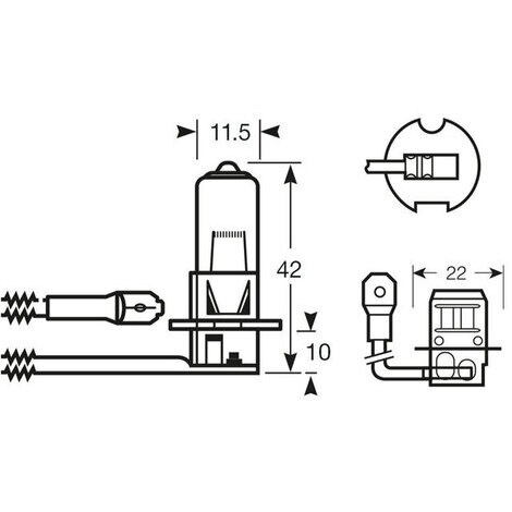 LAMPADA 12V 55 WATT ALOGENA H3 PZ.10