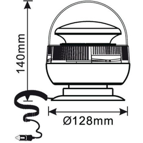 GIROFARO BASE MAGN. LED 12/24V-
