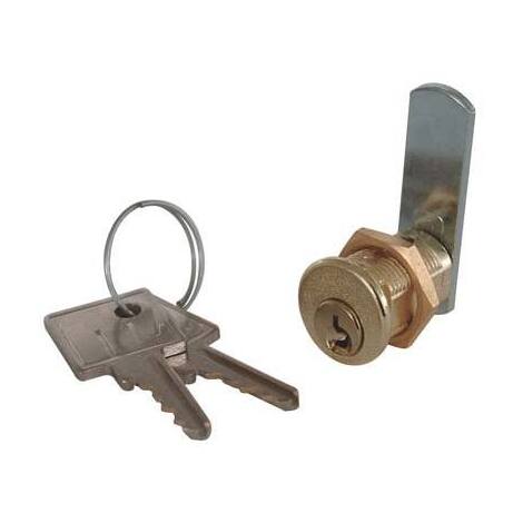 Serratura  a  cilindro  leva  dritta  21  meroni - Ottone  satinato  f.mm  16  l.mm  16