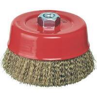 Spazzola  acciaio  a  tazza  +  filetto  cebo - Mm  120  f.m14