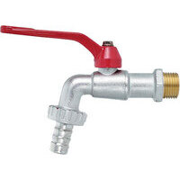 Rubinetto  a  sfera  +  leva  garden  export  fiv - Ottone  nichelato  1