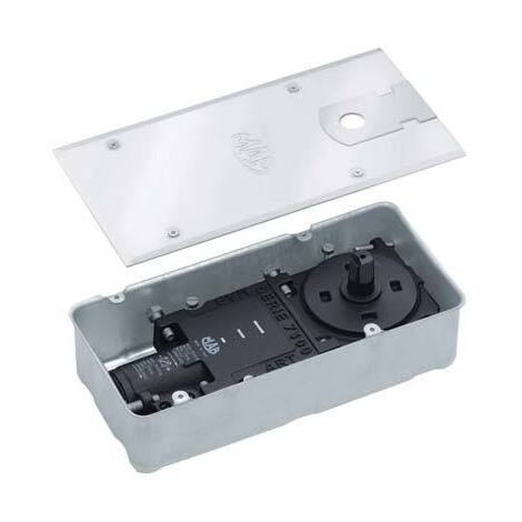 Chiudiporta  a  terra  dc477  assa  abloy - Mm  277x70x110  piastra  inox  forza  1/3  +  fermo  105