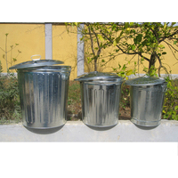 Bidone in lamiera zincata lt.62