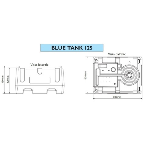 BLUE TANK - CISTERNA LT.125 24V CON ELETTROPOMPA E PISTOLA MANUALE