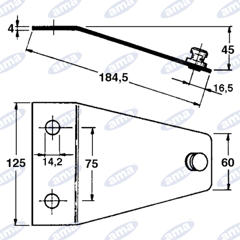 Piastra portacoltello adattabile a PZ rif. 0250