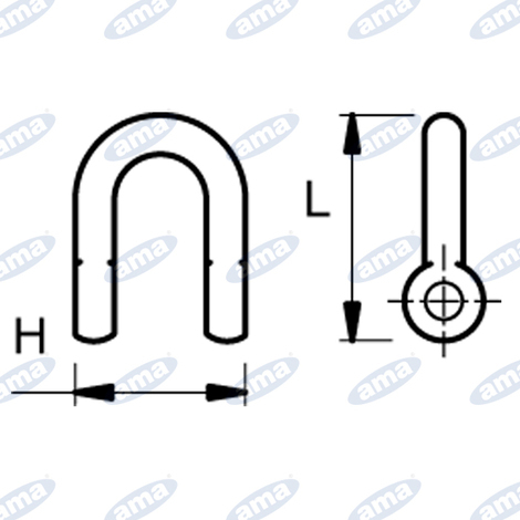 grillo fissaggio per coltello H=48 L=65