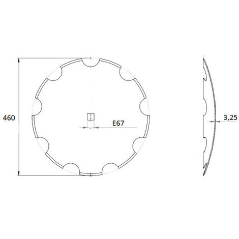 DISCO TIPO SPEDO 460 F.ESAG.67 SP.3,25