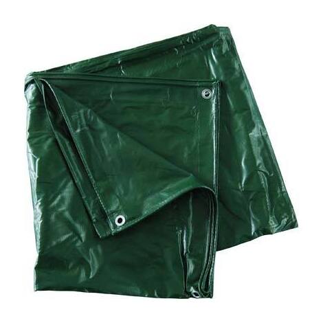 Telone  occhiellato  pvc  pesante  verde  effe - Gr/mq  540  mt  4x6