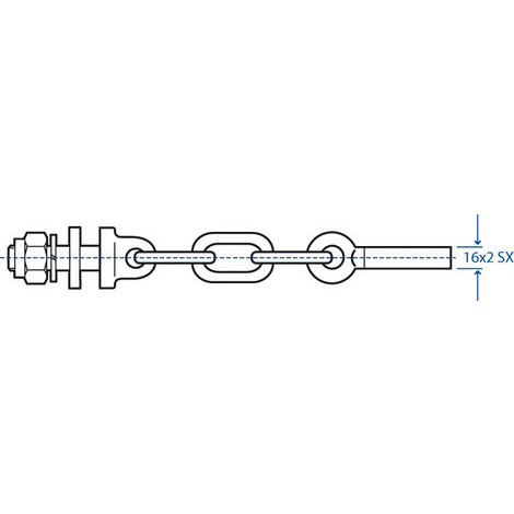 MEZZA CATENA/PERNO X 203.00.08 SX PZ.2